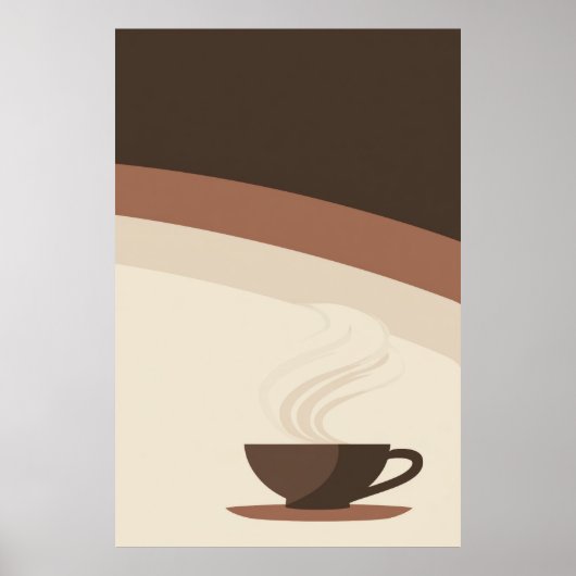 Kopje koffie in retro stijl poster (Voorkant)