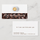 Kopje koffie | Koffiebonen Visitekaartje (Voorkant / Achterkant)