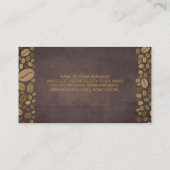 Kopje koffie | koffiebonen visitekaartje (Achterkant)