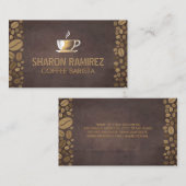 Kopje koffie | koffiebonen visitekaartje (Voorkant / Achterkant)