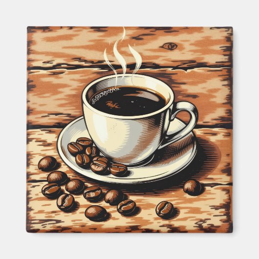 Kopje koffie magneet (Voorkant)
