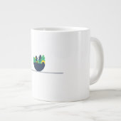 Kopje koffie monster plantaardig grote koffiekop (Voorkant rechts)