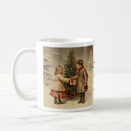 Kopje koffiemok, Kerstmis vintage Koffiemok