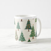 kopje met een afbeelding van een kerstboom koffiemok (Voorkant rechts)