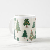 kopje met een afbeelding van een kerstboom koffiemok (Voorkant links)