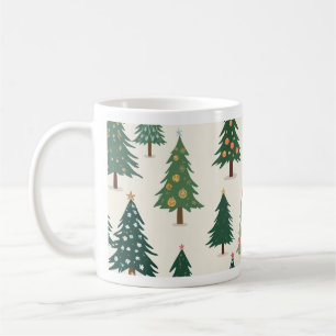 kopje met een afbeelding van een kerstboom koffiemok