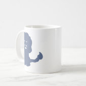 Kopje met gewaagde blauwe Leeuw Silhouet Koffiemok (Voorkant links)
