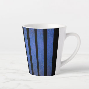 Kopje met vette verticale strepen Koffiemok Lattem Latte Mok