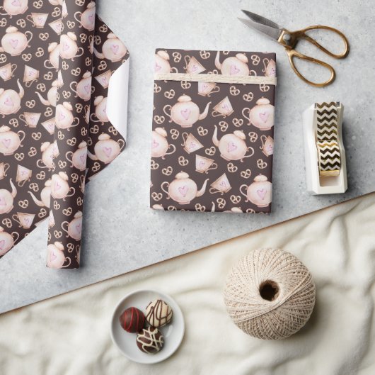 Kopje thee Valentijnsdag Cadeaupapier (Crafts)