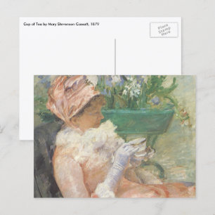 Kopje thee van Mary Cassatt, Vintage Impressionism Briefkaart