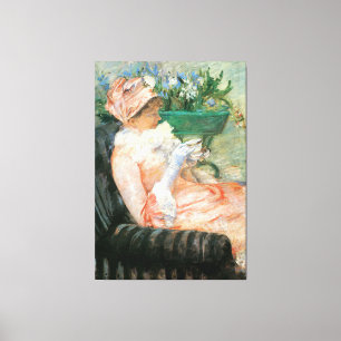 Kopje thee van Mary Cassatt, Vintage Impressionism Canvas Afdruk