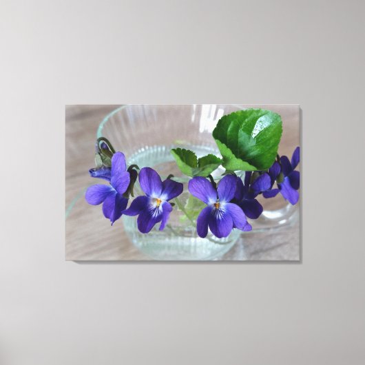 kopje violetten canvas afdruk (Voorkant)