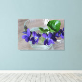 kopje violetten canvas afdruk (Insitu (Houten vloer))