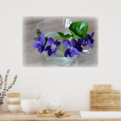 kopje violetten poster (Keuken)