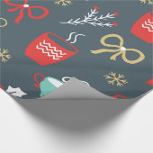 Kopjes Bogen Mistletoe en spar takken Cadeaupapier (Hoek)