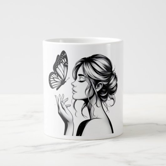 kopkoffie grote koffiekop (Voorkant)