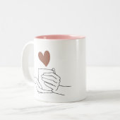 kopkoffie tweekleurige koffiemok (Voorkant links)