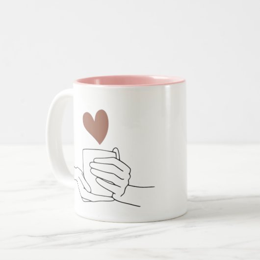 kopkoffie tweekleurige koffiemok (Voorkant links)