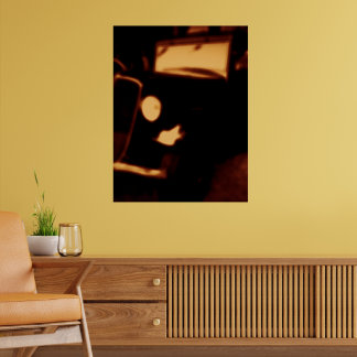 Koplamp Oude Auto – Retro Autogloeiing Poster