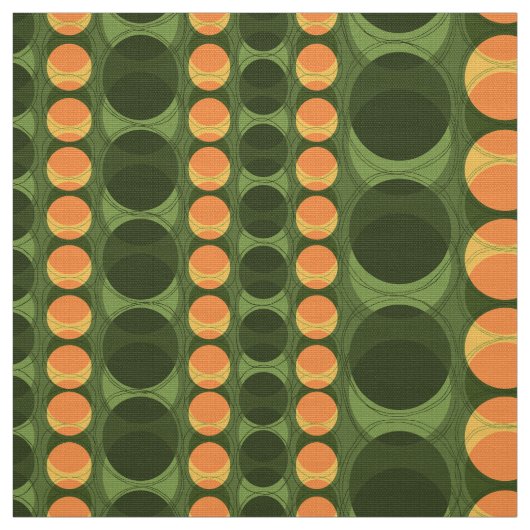 Koplampen Retro Polka Dot Stripes Stof (Swatch)