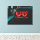Koplampen Uitgerekte Canvas Print (Insitu (Houten vloer))