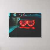 Koplampen Uitgerekte Canvas Print (Voorkant)