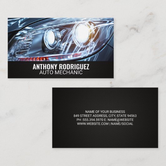 Koplampen Visitekaartje (Voorkant / Achterkant)