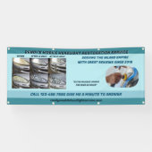 Koplampreiniging van mobiel voertuig aanpassen spandoek (Horizontaal)