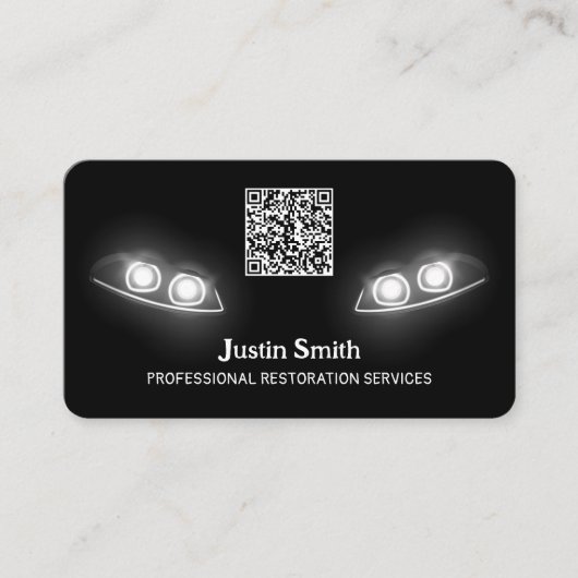 Koplamprestauratie aangepaste QR Visitekaartje (Voorkant)