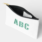 Kopletter in lichte teal 3 letters etui (Open)