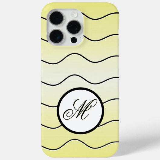 Kopletter op zachte botergele kleur Case-Mate iPhone case (Achterkant)