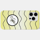 Kopletter op zachte botergele kleur Case-Mate iPhone case (Achterkant (horizontaal))