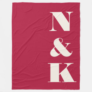 Kopletters in Vette Letters Kerst Rood Nieuwgetrou Fleece Deken