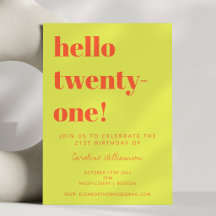 Koplettertypografie Chartreuse Moderni verjaardag 
