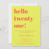 Koplettertypografie Chartreuse Moderni verjaardag Kaart (Voorkant)