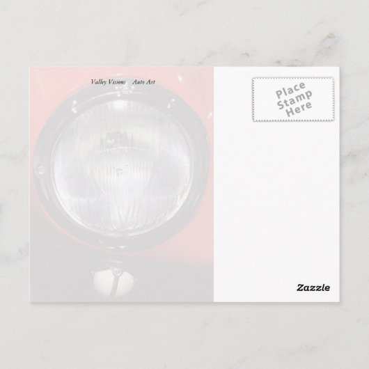 Koplicht Briefkaart (Achterkant)