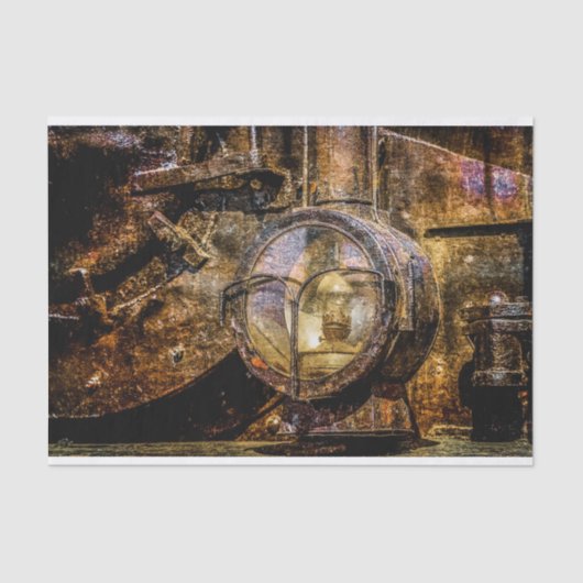 Koplicht van de stoomtrein tissuepapier (Voorkant)