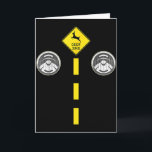 Koplichten van herten met wegaanduidingen koppels  kaart<br><div class="desc">Koplichten van herten met wegaanduidingen koppels kostuum Halloween</div>