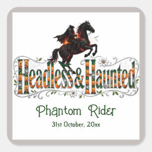 Koploos & Geplaagd Sleepy Hollow Fantomen Ruiter K Vierkante Sticker