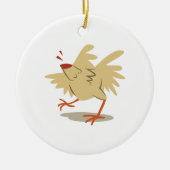 Koploos kip keramisch ornament (Voorkant)