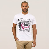 Kopnekkerkanker Warrior Collage T-shirt (Voorkant volledig)