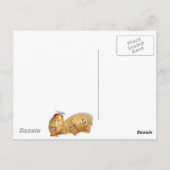 Koppel aardappelen met vader op de couche briefkaart (Achterkant)