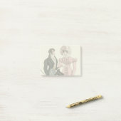 Koppel Antieke Huwelijk 1823 Man Vrouw Mode Post-it® Notes (Op bureau)