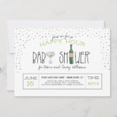 Koppel Baby Shower | Happy Hour Kaart (Voorkant)