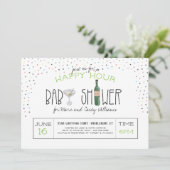 Koppel Baby Shower | Happy Hour Kaart (Staand voorkant)