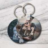 Koppel Betrokkenheid 2 Foto Liefde Script Sleutelhanger
