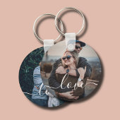 Koppel Betrokkenheid 2 Foto Liefde Script Sleutelhanger
