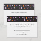 Koppel Bruiloftsfeest RSVP Kaartje (Voorkant / Achterkant)