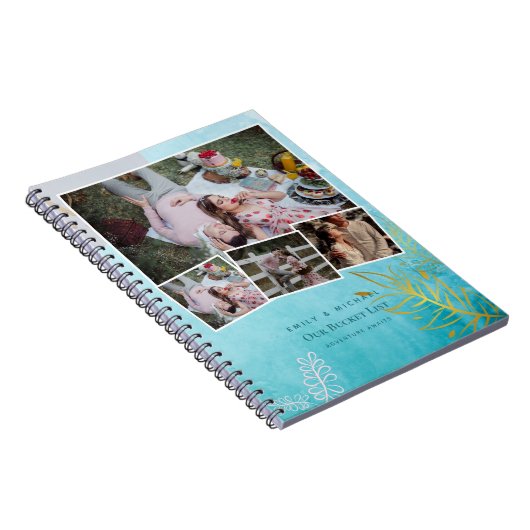 Koppel BUCKET LIST Foto Collage Pasgetrouwd Dagboe Notitieboek (Rechterzijde)