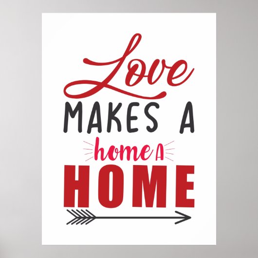 Koppel Cadeau Liefde Maakt Een Thuis Poster (Voorkant)